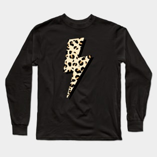 Cheetah Print Lightning Bolt Long Sleeve T-Shirt